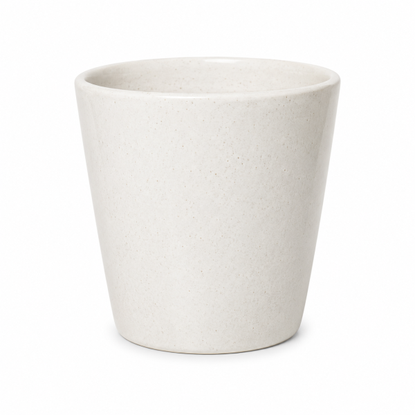 Matte White Cylinder Ceramic Pot